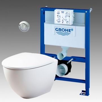 Grohe Rapid SL indbygningscisterne med Ifö Sign Art skål