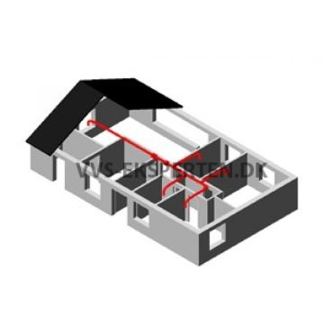 Varmeflytningssæt 3 rum m/kanalventilator 240 m³/h