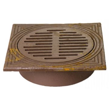 Jemi rørbrøndkarm med rist, firkantet