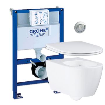 Grohe Rapid SL indbygningscisterne med Grohe Essence væghængt toilet