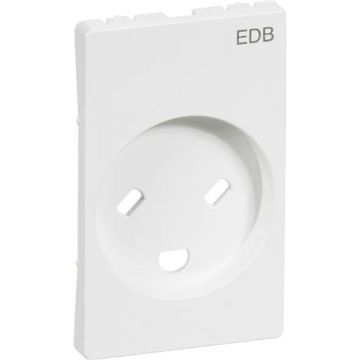 Fuga afdækning 13 A EDB stikkontakt 1½ modul 2-pol med jord, hvid