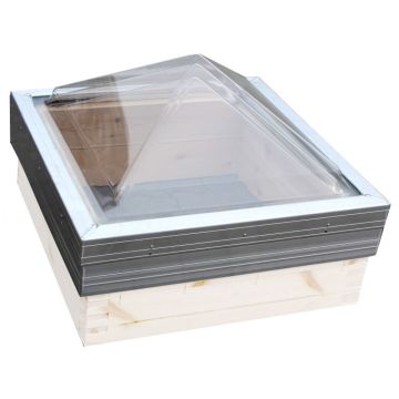 Ovenlys med pyramide kuppel med 3-lags akryl