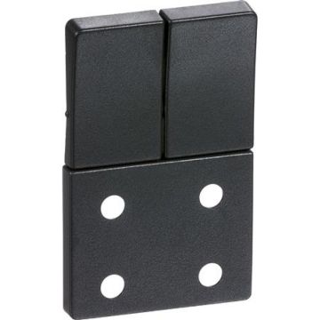 Fuga afdækning 13 A dobbelt afbryder/stikkontakt u/jord 1½ modul
