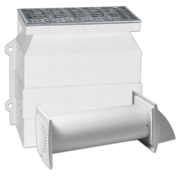Kælderventilator m/varmegenvinding og ventilationsskakt
