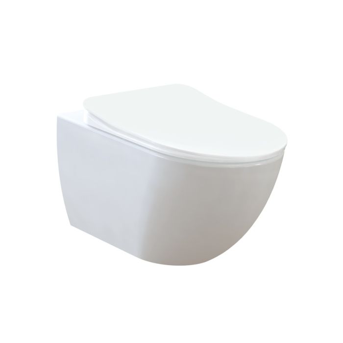 høflighed Begyndelsen spiller Creavit hvid væghængt rimfree toilet med toiletsæde | VVS-Eksperten.dk