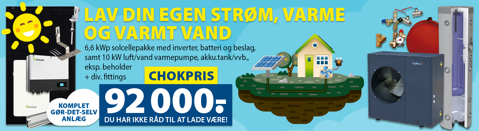 varmepumpe solcelle pakke