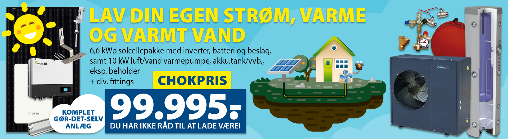 varmepumpe solcelle pakke