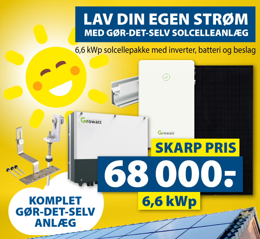 Solcelle pakke 6,6 kWp